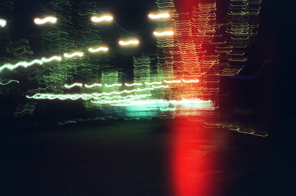 Motion Streaks Through City Night