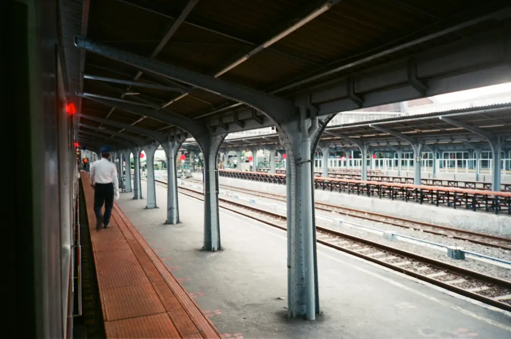 Covered Platform at Empty Train Station